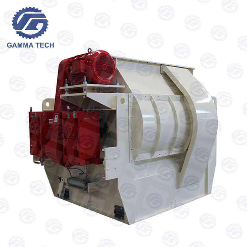 30kw Double Shaft Paddle Mixer Poultry Feed Mixer Machine For Feed Mill